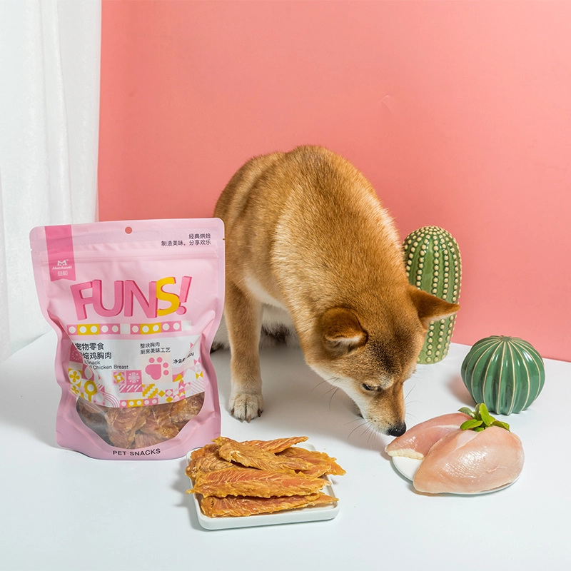 Dried chicken jerky for dogs