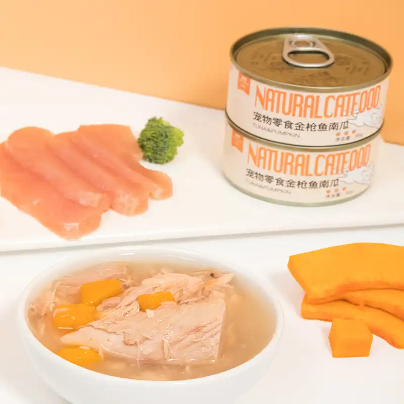 canned cat food with tuna and pumpkin