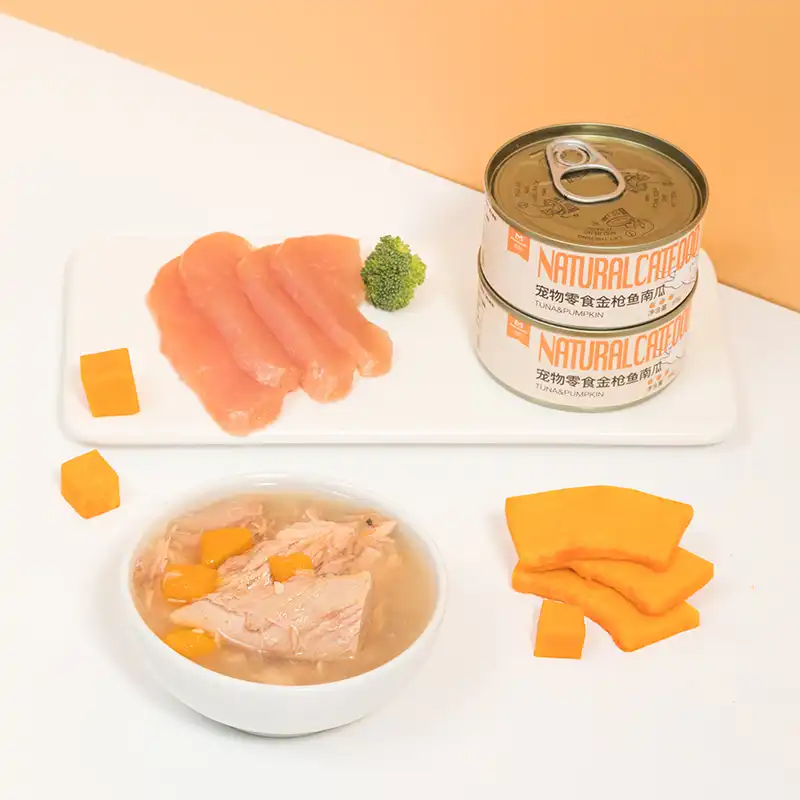 canned cat food with tuna and pumpkin