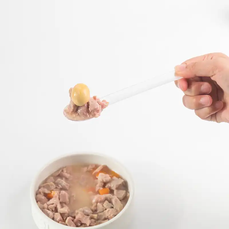 egg yolk duck meat cubes