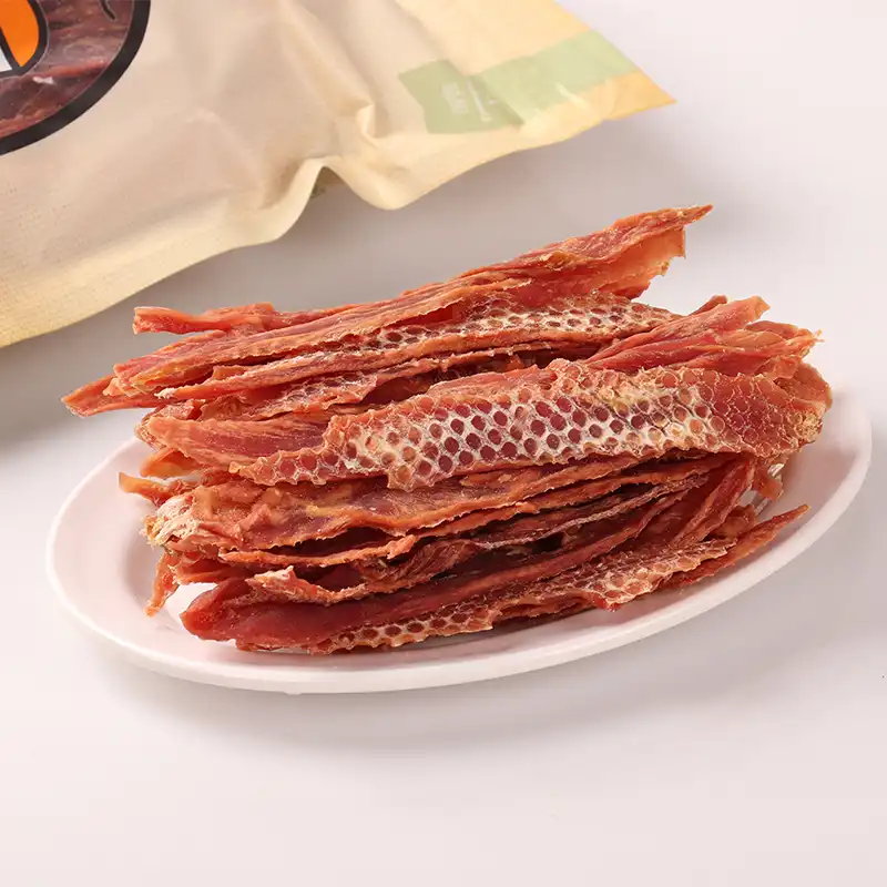 Is natural duck jerky for dogs high in fat?