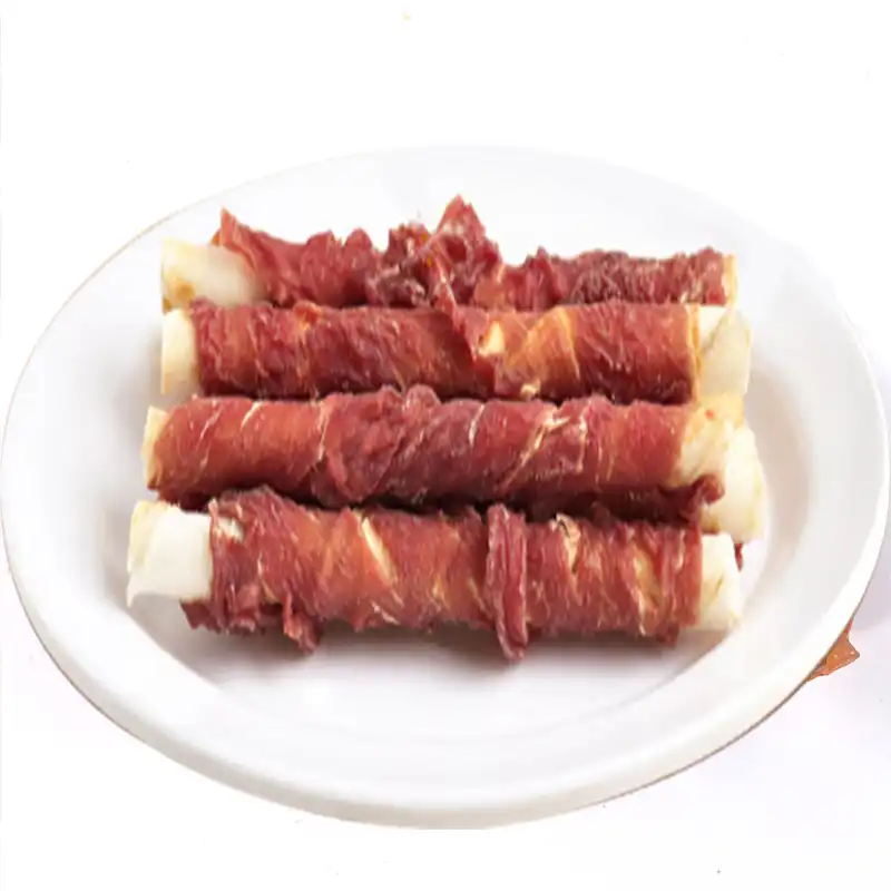 Can five-inch duck meat roll clean dog teeth?