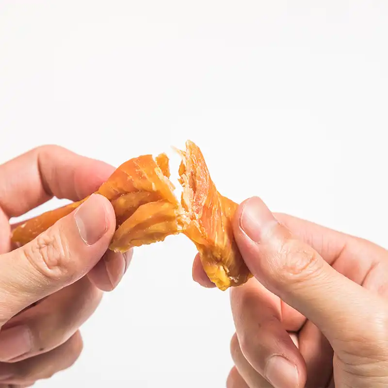 Is additive-free dried chicken whole-cut meat slices?