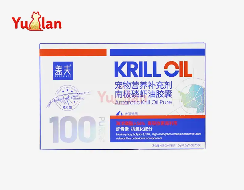 Antarctic krill oil softgels pets