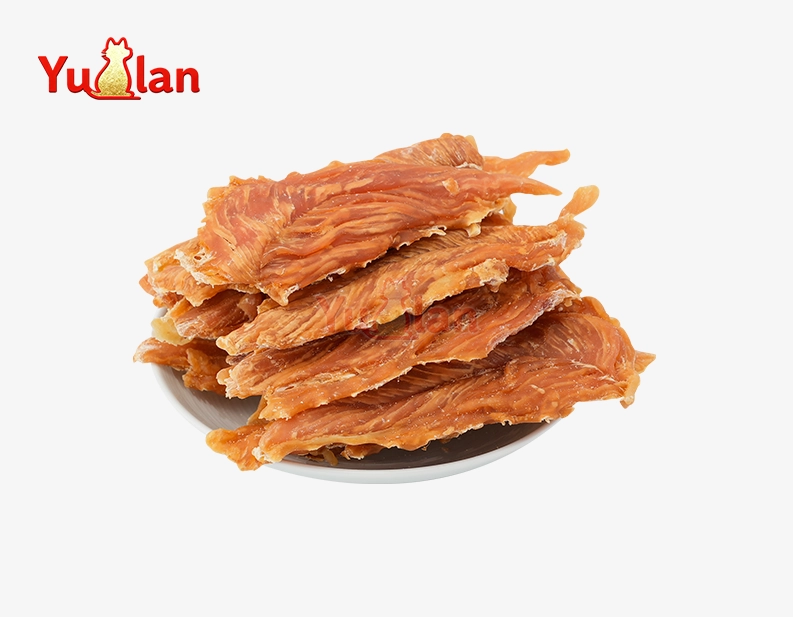 Dried chicken jerky for dogs